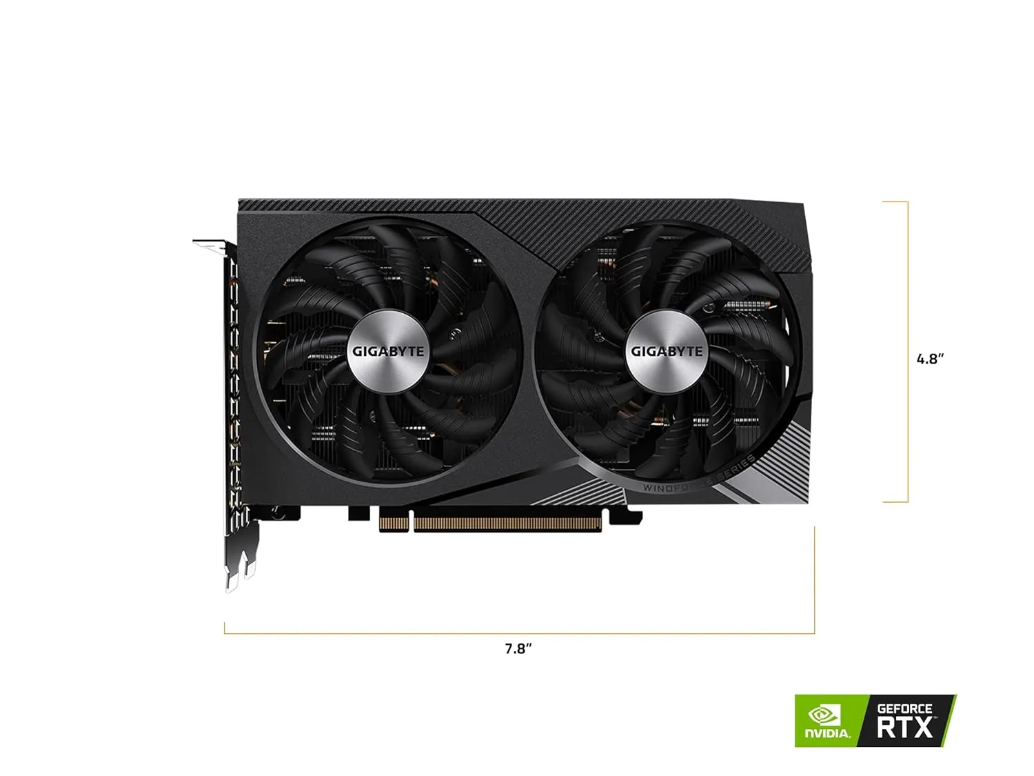 Gigabyte Nvidia Graphic Card RTX 3060 12GB DDR6 Windforce OC 12GB Dual Fan view 7